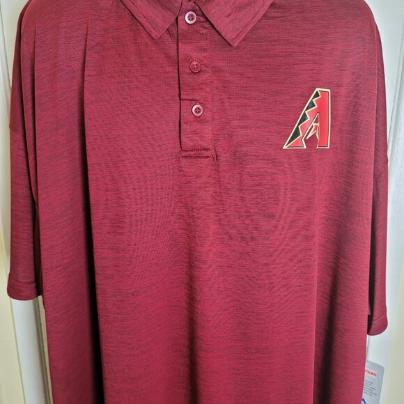 Arizona Diamondbacks Mens Size 5XL Majestic Polo Shirt $55 NEW - Picture 3 of 9